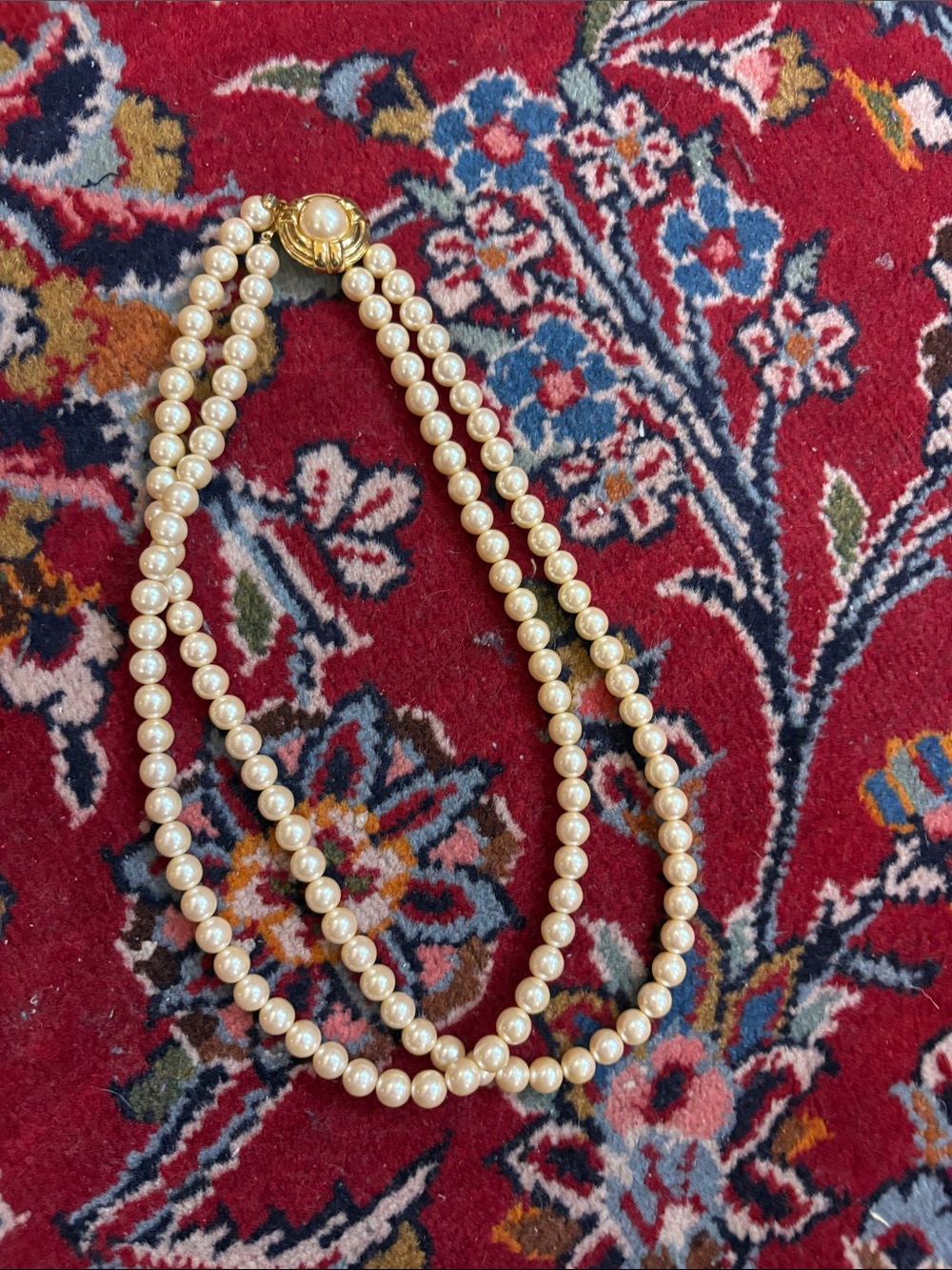 Richelieu full pearl double choker